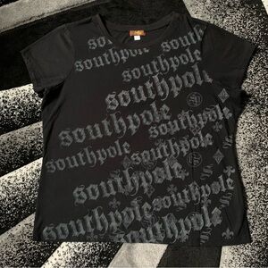 Women’s Southpole Y2K Bedazzled Black T-shirt